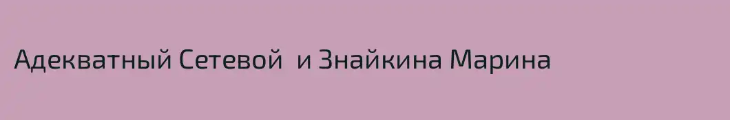 Адекватный Сетевой  и Знайкина Марина 